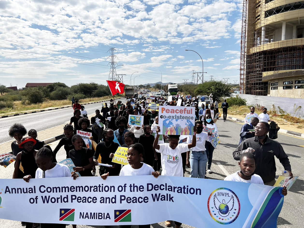 Young people commemorate peace walks in Windhoek